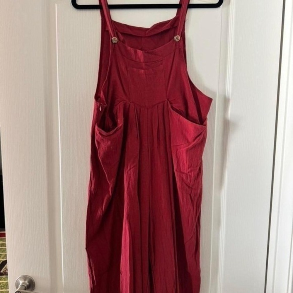 2 Cotton/Poly Blend Jumpsuits with Pockets Lightweight Festival Beach